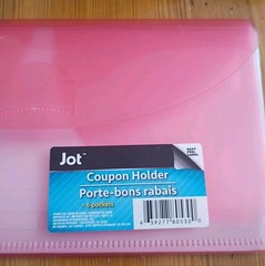 (NWT) JOT Pink 6 Pocket COUPON HOLDER Organizer Expanding File Receipts Recipes