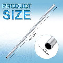 Blulu 12 Pcs Round Aluminum Tube 36 Inches Long Seamless Aluminum Tubing Metal S