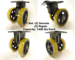 6″ Forged Kingpinless ERGO Maintenance Free Swivel Caster &Rigid Prec Sealed Brg