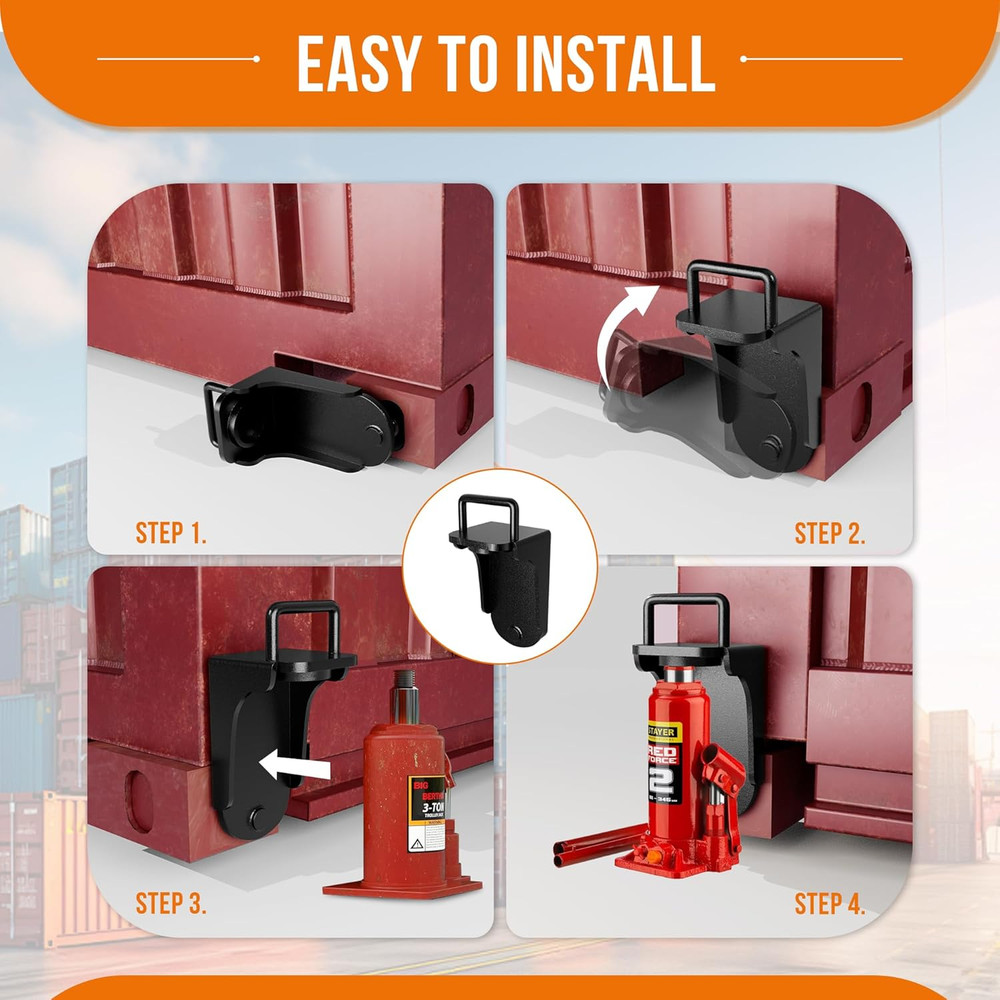 Shipping Container Jack Lug with U-Shaped Handle, Storage Leveler Booster, Li…