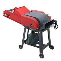 6 Blade Hay Cutter with Conveyor Belt Grass Grinder Corn Wheat 500-1000KG/H 220V