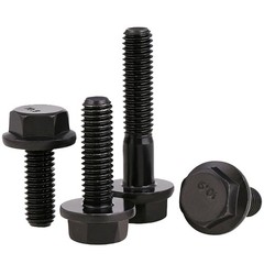 M12 x 1.25 Fine Thread Class 10.9 Hex Head Flange Screws Frame Bolts Black Oxide