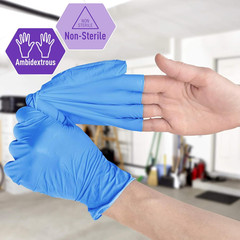 MED PRIDE Nitrile/Vinyl Blend Exam Gloves, Powder-Free, Latex-Free, Disposable,