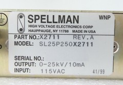 Spellman SL25P250X2711 SL300 High Voltage Power Supply X2711 Varian F1384001 New