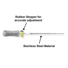 Sky Choice K-Files – 25 mm Length, Size 08 Gray with Rubber Stopper 6/Pkg