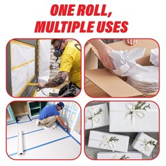 LAUCO White Masking Paper Automotive Painters Multi-Purpose 18” x 9000” (750′)