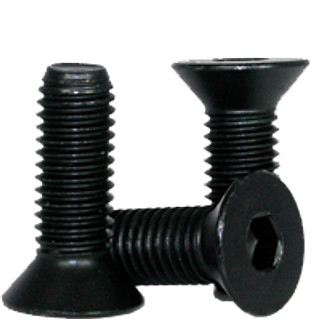 M12-1.75 x 40 mm Flat Socket Cap Screw 12.9, UNC, Black Oxide, FT, 25 Pack