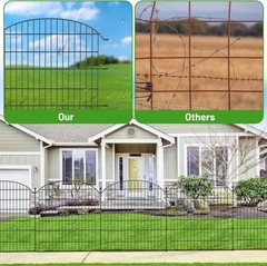 10 Pack Decorative Garden Metal Fence with Gate 32 in (H) x 23.6 ft (L)