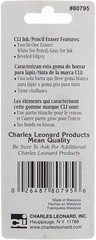 2 Sided Ink and Pencil Eraser, Gray/White (80795)