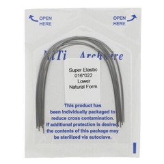 alambre de ortodoncia NiTi 014 16×22 Stainless Steel Round Rectangular Natural