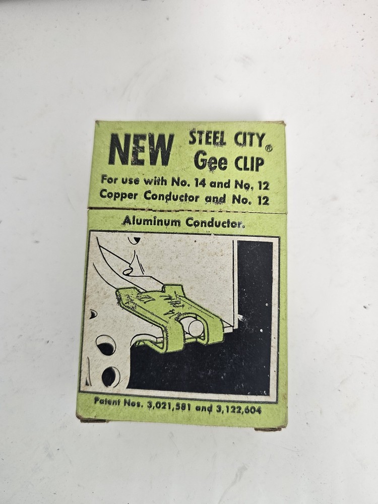NOS Steel City Green Grounding Clip 14-12 AWG Copper Aluminum – Qty 50