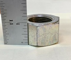 (1) 1-1/8-12 Hex Nut Fine Thread ZINC 1 1/8 Inch 1-1/8″-12 Finished Steel UNF