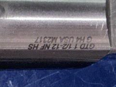 GTD 1-1/2-12 NF PLUG TAP 1 1/2-12 G H4 Straight Flute 6FL HS 1-1/2” 12tpi USA