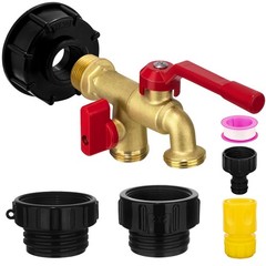 IBC Tote Hose Adapter Dual Outlet Faucets Gallon IBC Tote Water Tank