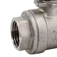 1/2 inch Ball Valve,Female NPT 316 Stainless Steel Full Port,2-Piece, 2Pack