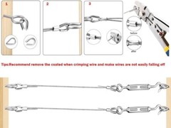 Outdoor Turnbuckle Wire Tensioner Kit 1/16 Vinyl Coated 100Ft Stainless Steel