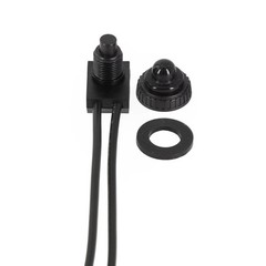 2x Waterproof Push Button Switch On/Off Black Car/Truck/Boat 12V DC Automotive