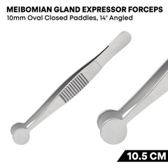 Meibomian Gland Expressor Forceps 10mm Oval Closed Paddles Ophthalmic Instrument