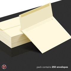 Natural A2 Envelopes (4 3/8″ x 5 3/4″) Gummed Flap, 24lb Bond (90gsm), 250 Qty