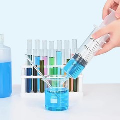 60mL Plastic Syringe for Liquid – 3 Pack Large Syringes with Adapter for Scienti