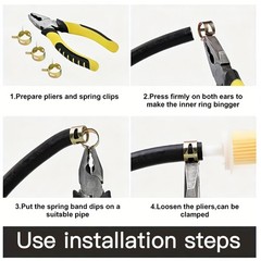 32Pcs Spring Hose Clamps Assortment Kit, 304 Stainless Steel & Copper Gold