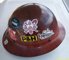 Vintage MSA Skullgard Brown Hard Hat