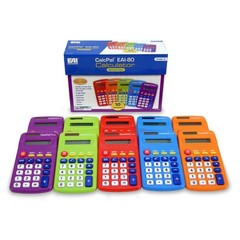 CalcPal EAI-80 Basic Solar Calculator, Dual-Power for School, Home or Office:…
