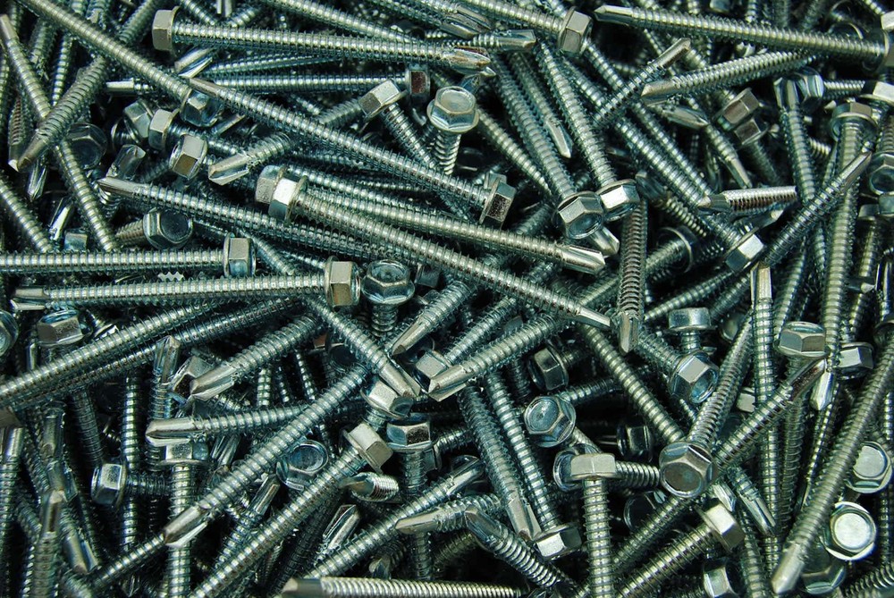 (150) Hex Washer Head 1/4 x 3 Self-Drilling Tek Screw IHW #14