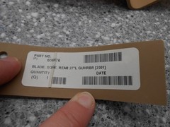 Tennant 606676 Blade Squeegee Rear, 27.00L Gum
