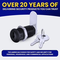 FJM Security 9100A-BLK-KD Disc Tumbler Cam Lock, Lock For Smart Home, Cabinet…