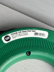 Greenlee FTS438-125 Steel Fish Tape 125 Ft x 1/8 Cable Puller Reel Electrical