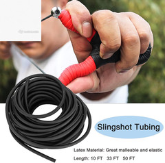 10ft Black Latex Rubber Tubing 1/4 ID 3/8 OD Slingshot Bands Catapult Elastic Pi