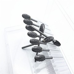 10Pcs Dental Lab Polishing Bur Drills Tungsten Steel Carbide Burs Burrs 2.35MM E