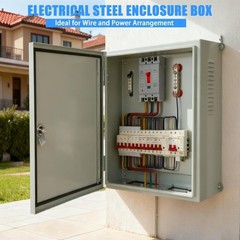 10x8x6” Carbon Steel Electrical Enclosure IP66 Wall Mount Junction Box