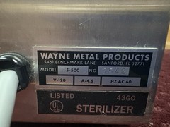 Wayne Metal Products S-500 Dry Heat Sterilizer for Medical Laboratory Use
