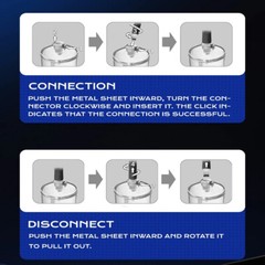 Male Fitting Female Quick-Disconnect to Threaded Male for Vacuum Cylinders