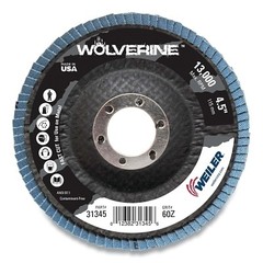 Vortec Pro Abrasive Flap Disc, 4-1/2 in dia, 60 Grit, 7/8 Arbor, 13000 rpm, Type