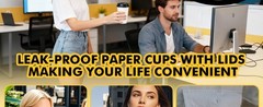 50 pack] Disposable Coffee Cups with Lids 12 oz, Hot Paper Cups with Lids, To Go
