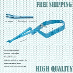 Titanium Yasargil Aneurysm Clip Applier, 15° Angled, 15″ Spring Handle