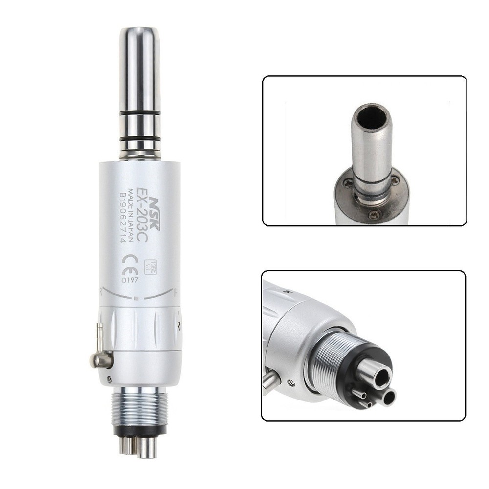 Dental Low Speed Handpiece Air Motor 4 Holes E Type 1:1 Direct Drive US
