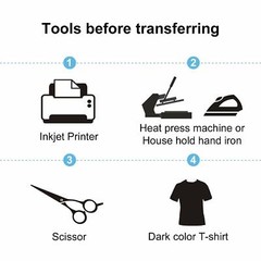 Bulk 100 Sheet Dark Heat Transfer Paper for Inkjet + Laser + Cricut 8.5×11 Koala