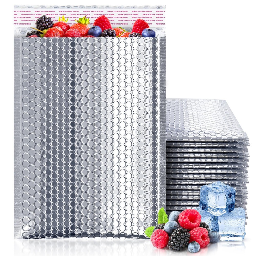 Thermal Bubble Mailer 6.5×10.5 in 100 Pack, Insulated, Waterproof, Cold Shipping