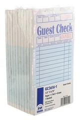 (40) AMERCARE ROYAL GREEN GUEST CHECK PAPER RECEIPT BOOK CARBONLESS 100 SHEET EA