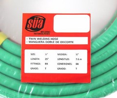 25 FEET Grade T 1/4″ OxyFuel Welding & Cutting Twin Hose with BB Fittings SÜA