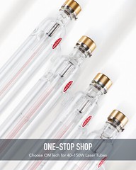 CO2 Laser Tube 40W, 50W, 60W, 80W, 100W, 130W, 150W, for Laser Engraver Cutter