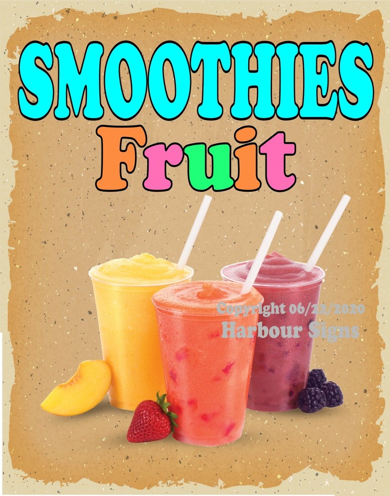 Fruit Smoothies DECAL (CHOOSE YOUR SIZE) V Food Truck Concession Sticker