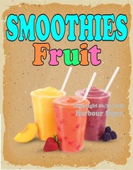 Fruit Smoothies DECAL (CHOOSE YOUR SIZE) V Food Truck Concession Sticker