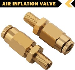 4 PCS 1/4″ Inflation Schrader Valve with Push to Connect for 1/4″ OD Air Line
