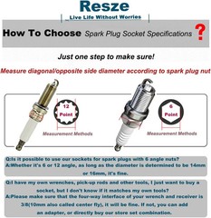 5/8Inch（16mm） Thin Wall Spark Plug Socket,12 Points 3/8″ Drive Spark Plug Soc…