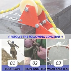 Lifting Pulley System Roof Top, Rope Block and Tackle Pulley System for Lifting